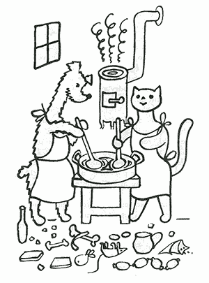 Jak pejsek a kočička vařili dort